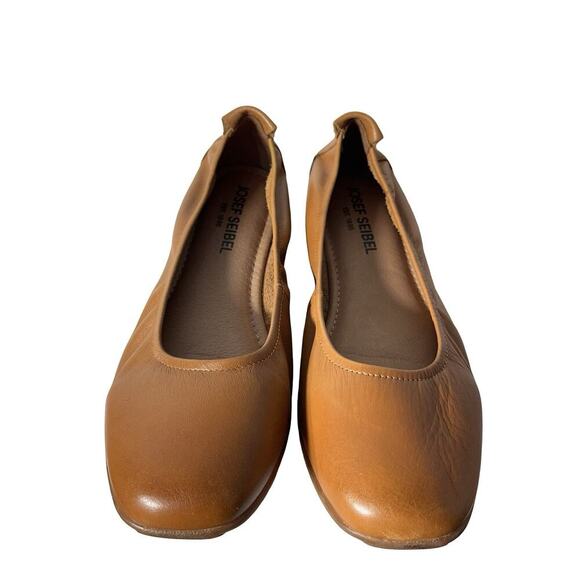 Josef Seibel Fenja 01 Leather Slip On Flats Size EU 39 US 8-8.5 Camel Brown MINT - Picture 3 of 9